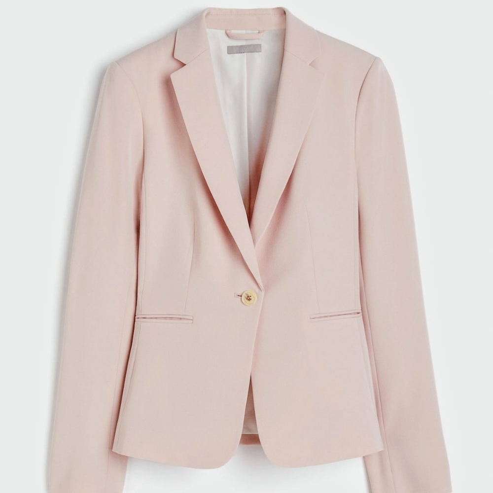 H&M Blazer Jacket in Light Pink
